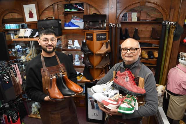 Rajan Chavda and Anand Chavda of Anand Shoes.