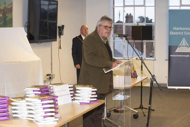 Dr Len Holden during the book launch.
PICTURE: ANDREW CARPENTER