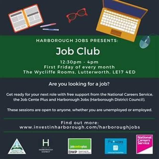 The next Job Club is to be held in Lutterworth town centre on Friday June 10 to help people seeking employment.