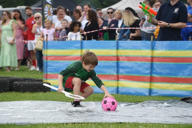 Water action during it's a knockout.