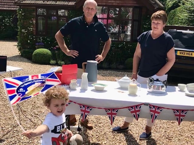 Residents in Park Drive enjoy their own street party