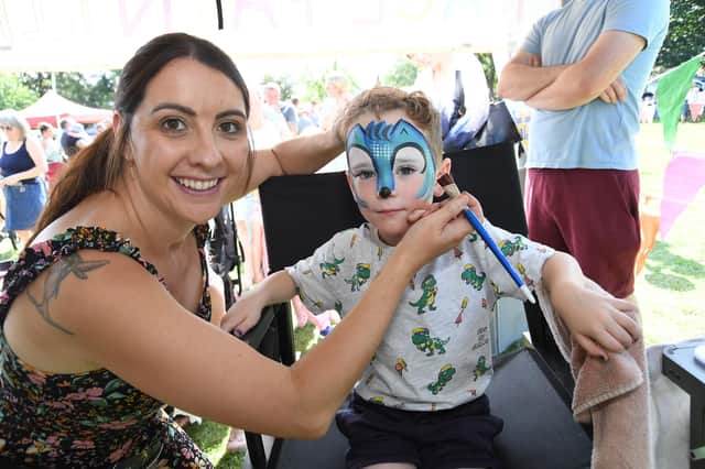 Face painter Chloe Guidera and Rory Carter 5.