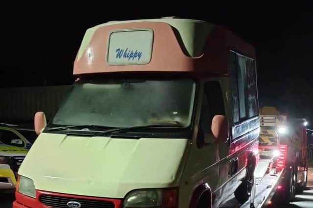 Police seized the ice cream van for having no insurance. (Photo: Market Harborough and Lutterworth Police).