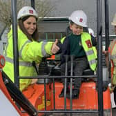 The week included a visit from staff and a digger from Davisons Homes