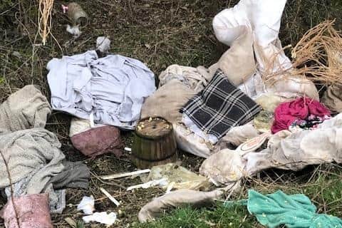 Fly-tippers have dumped a load of rubbish on Market Harborough’s A6 bypass – just days after it was cleaned up.