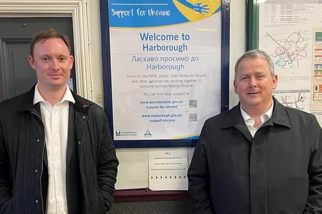 Cllr Phil King, the leader of Harborough District Council, and Cllr Simon Whelband have been helping to signpost support available locally for Ukrainian men, women and children heading to the UK as well as their hosts.