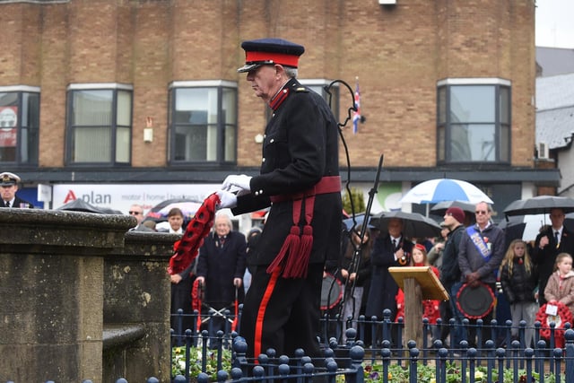 Deputy Lord Lieutenant Andrew Granger during the wreath laying ceremony.