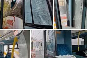 Vandals smashed 124 windows