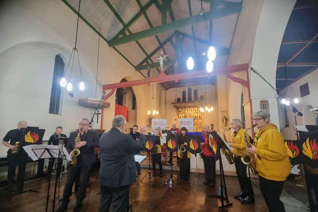 Phoenix Saxophone Orchestra performed with its Patron, international saxophonist Gerard McChrystal, at St Hugh's Church.