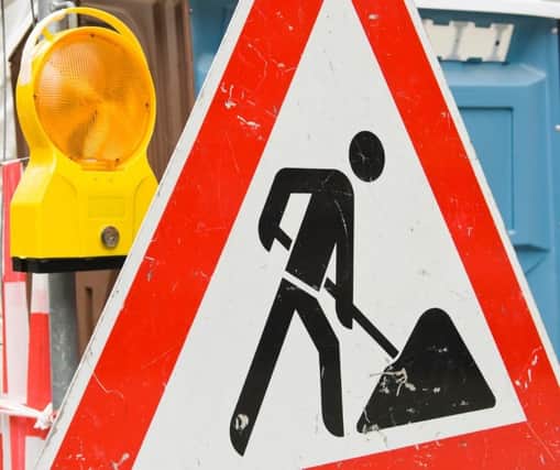 The roadworks will be in force over the weekend.