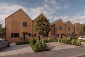 A CGI image of some of the homes being built in Fleckney