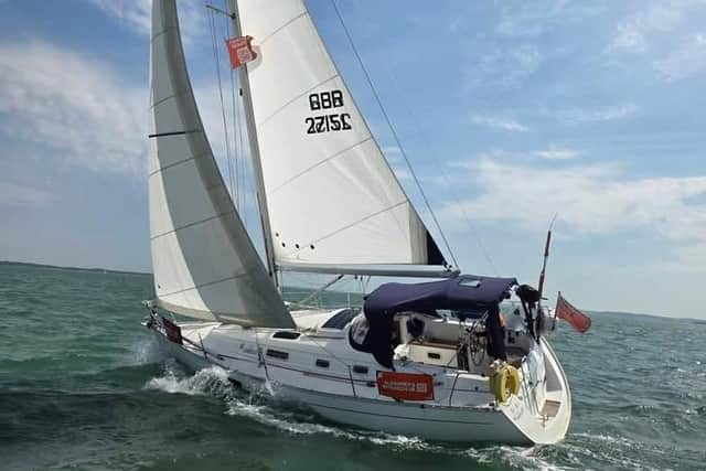The boat at sea. Picture: Paul Smith