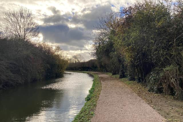 A revamped Market Harborough towpath.