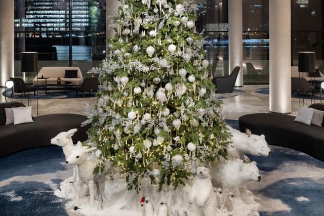 Step into the beautifully decorated lobby