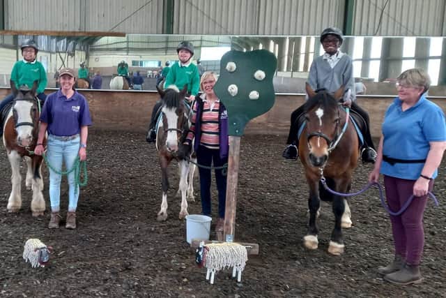 Uzayr, Preston and George with their new stirrup leathers