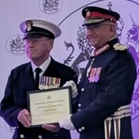 Commanding officer for Market Harborough Sea Cadets given special award by Leicestershire Lord Lieutenant