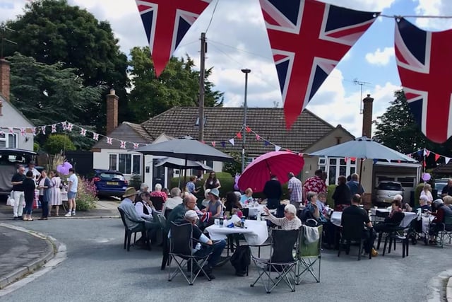 Residents in Park Drive enjoy their own street party