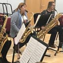 Saxophonists playing during a previous Phoenix workshop.