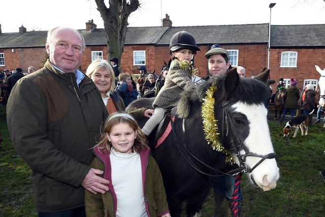 Families gather during the Fernie Hunt Boxing Day meet