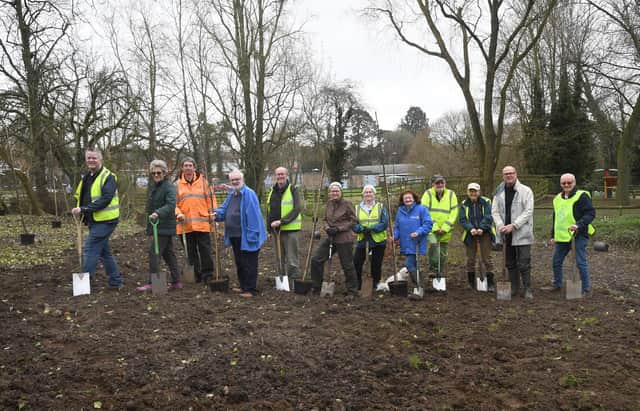Tree planters at the ready at Welland Park