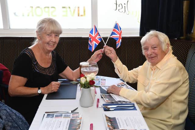 VASL volunteer Ann Mcalwane with Beryl Kelsey who has lived through three monarchs.PICTURE: ANDREW CARPENTER