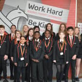 Kibworth Mead students celebrate their positive Ofsted outcome.
