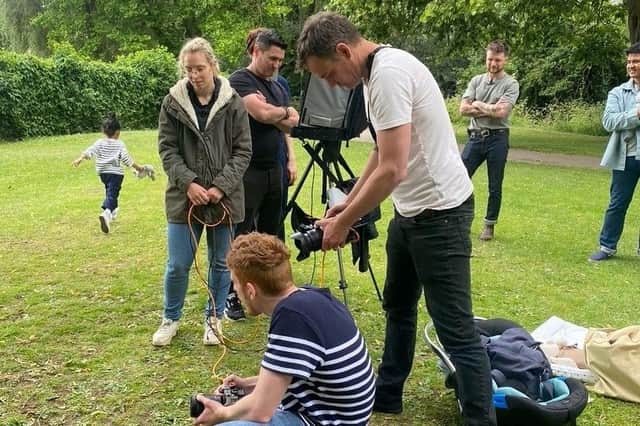 A film crew has been busy at work in a popular park in Market Harborough over the last few days.