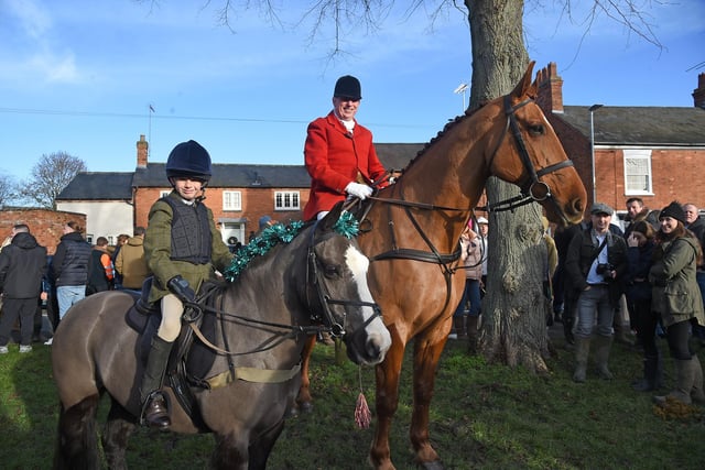 Joint Master of the Fernie Hunt Philip Cowen with daughter Imogen.