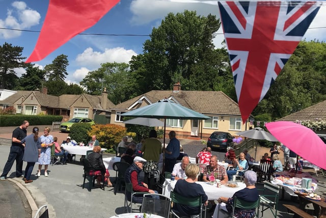 Residents in Park Drive enjoy their own street party