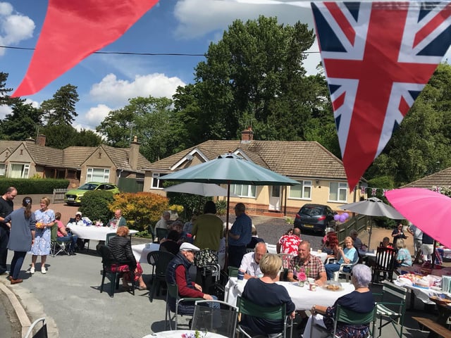 Residents in Park Drive enjoy their own street party