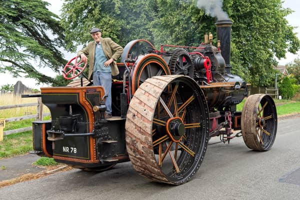 The late Richard Vernon on one of his many steam engines