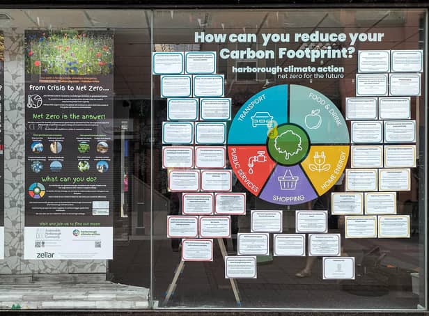 Displays about climate change have been popping up around Harborough.