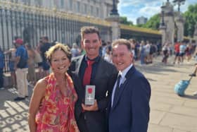 Dylan was awarded the prestigious accolade at the palace as his proud parents Jane and Graham went along to celebrate the extra-special royal day out with him.