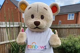 Rainbows mascot Bow Bear.