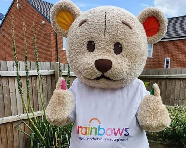 Rainbows mascot Bow Bear.