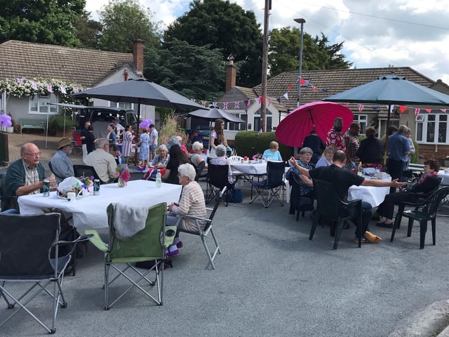 Residents in Park Drive enjoy their own street party