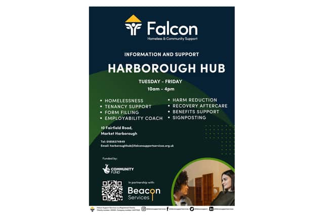 The Harborough Hub is a National Lottery community funded project and a collaboration between Falcon Support Services and Beacon Care.