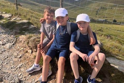 Leah described her sons Oliver, Thomas and Jack as 'strong, determined and resilient'.