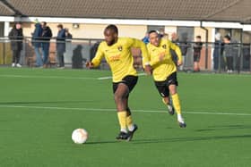 Dodzi Agbenu scored two goals and set up the other in Harborough Town's 3-0 victory over St Ives Town