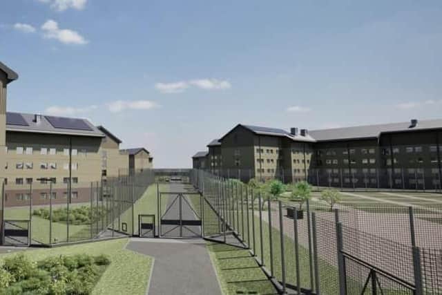A computer generated image of how the house blocks will look