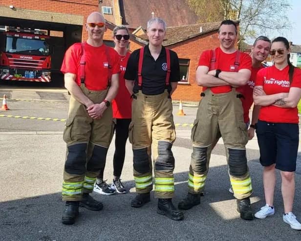 Fire crews in Desborough have raised £766 after staging a charity carwash.