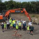 Sod cutting at Shire Homes in Fleckney at the site of the new 1st Fleckney Scout Hut.
PICTURE: ANDREW CARPENTER