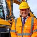 Councillor Hamilton-Gray with Pothole Pro. Picture: Leicestershire County Council