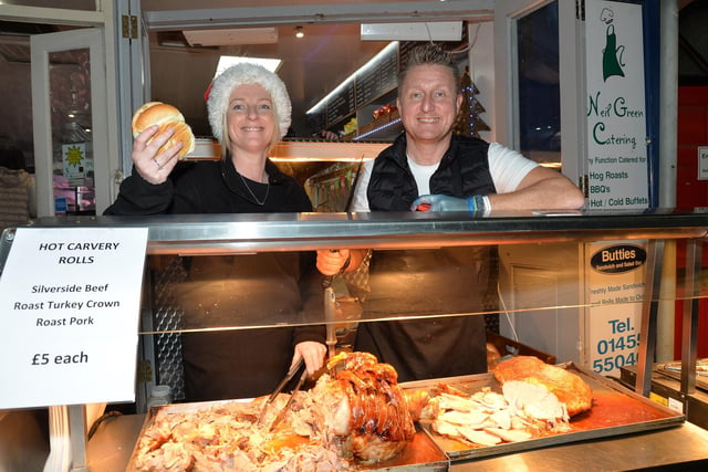 Vanessa Toon and Neil Green from on the Neil Green Catering stall.