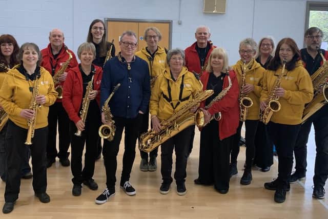 Phoenix Saxophone Orchestra with Patron, Gerard McChrystal