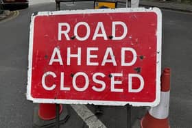 Road closed sign. Picture: Olivia Preston