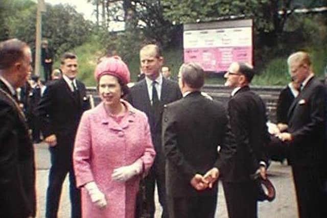 The Queen visiting Market Harborough railway station in May 1967.