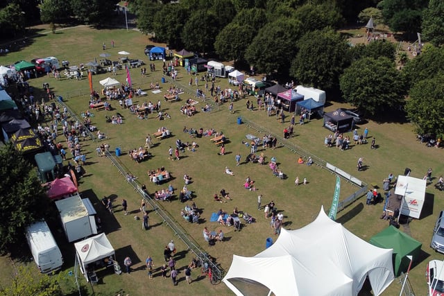 Busy scenes during the Food and Drink Festival at Welland Park during the Bank Holiday weekend.