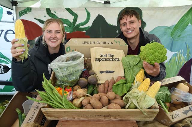 Brianna Lewis and Matt Le Cocq of Riverford Organic Farmers.