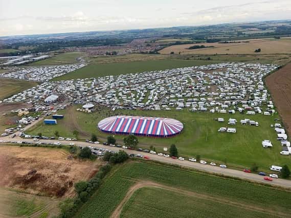 An aerial view of the showground